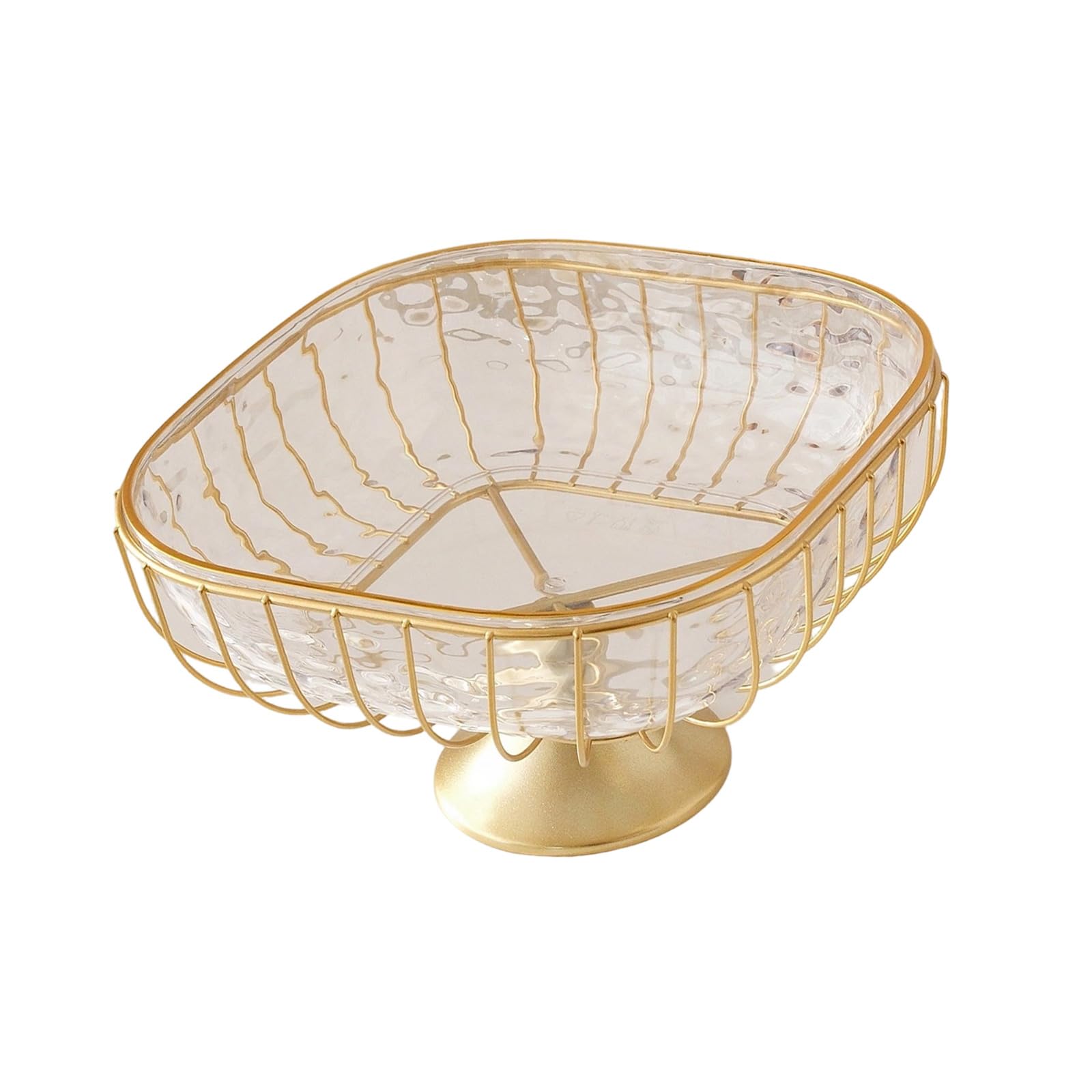 Bol pour collations et fruits transparent incassable avec support fer stable