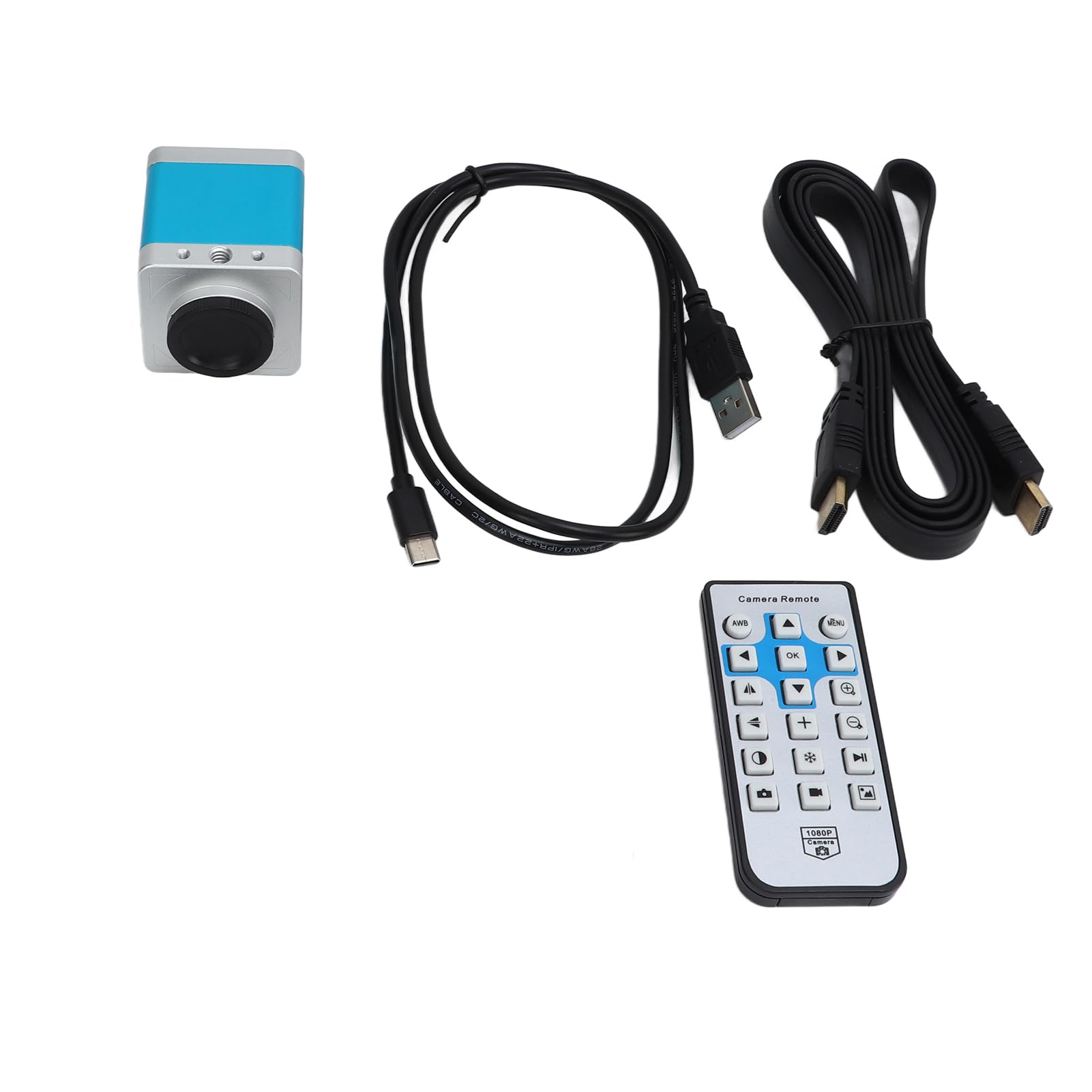 Cámara de Microscopio de Video, HD Microscopio Cámaras, 4K 1080P Interfaz de Salida Dual USB C UHD, para ReparacióN de Placa PCB, Soldadura, Pruebas Industriales, Laboratorios, EnseñAnza Escolar