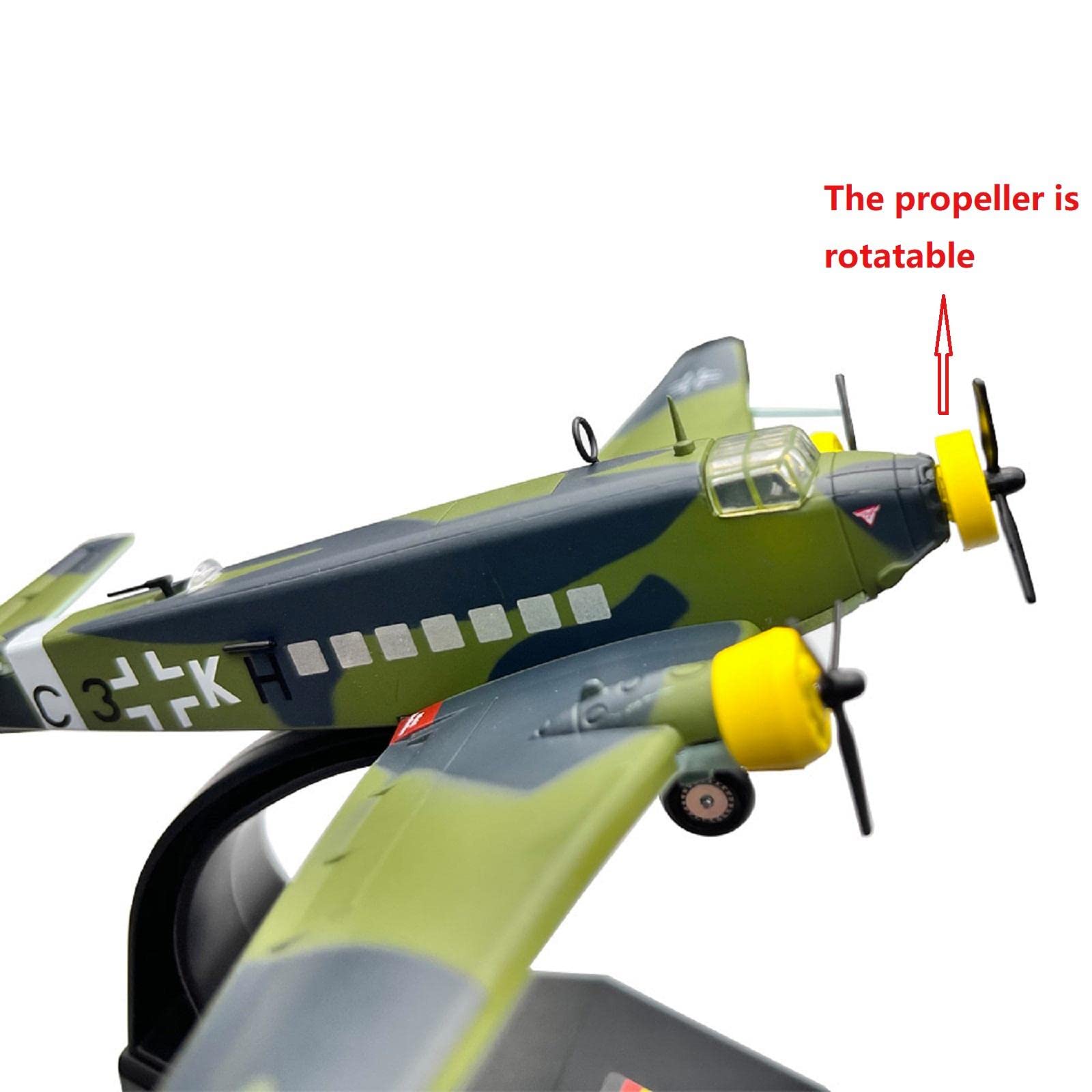 Amazon | 1/144 ドイツ空軍 ユンカース Ju52 輸送機模型 合金模型 ダイ