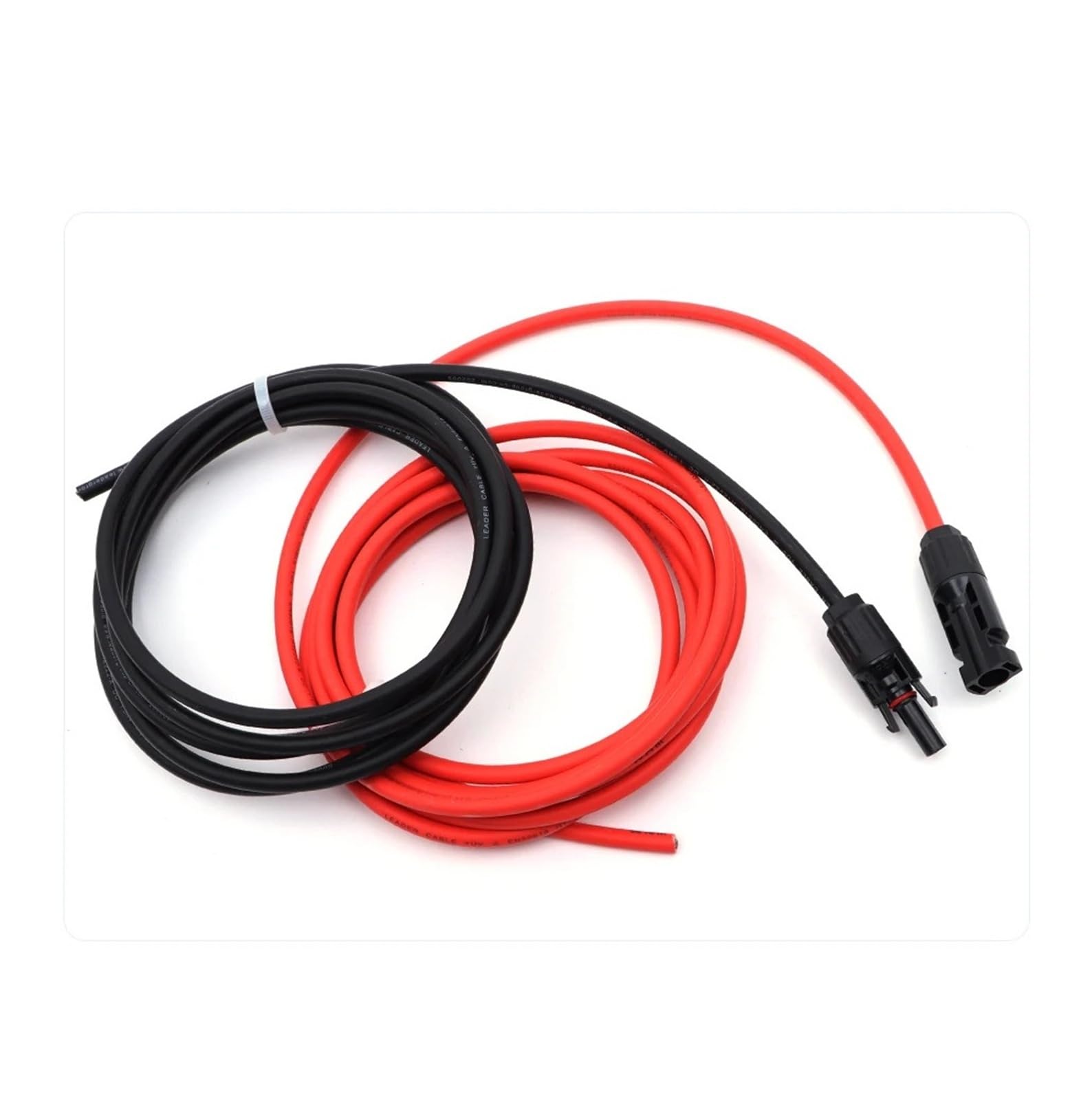 Solarkabel 1 Paar Solar Panel Photovoltaik Kabel Verlängerung Kabel Einzel-Kopf Nennspannung 1000V 1500V DC Stecker(6mm2 1m)