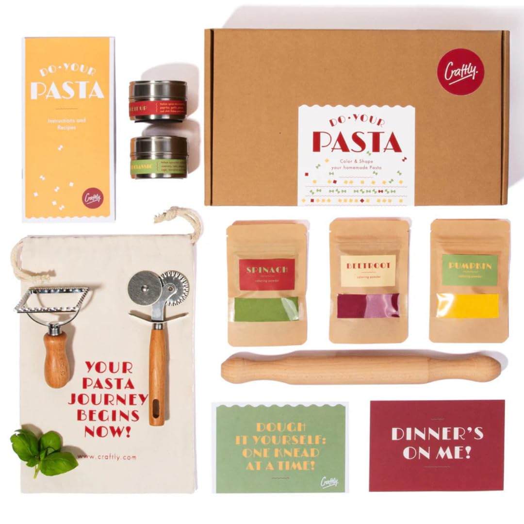 Kit fabrication pâtes maison saines Craftly sans additifs avec colorants vegan