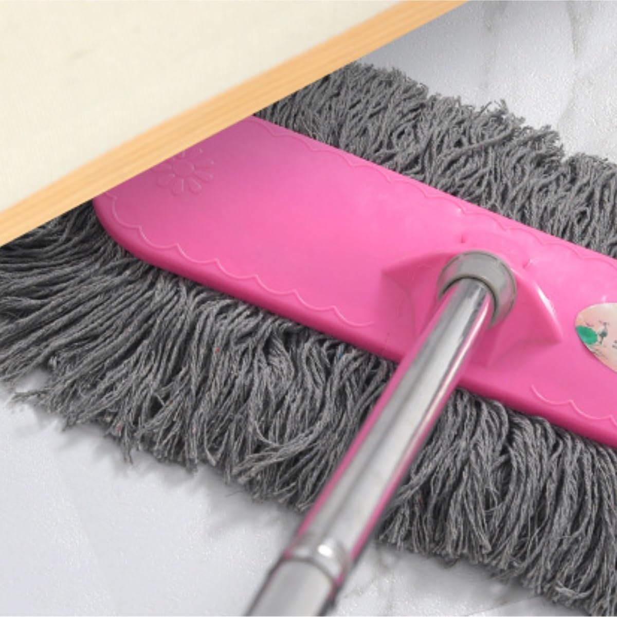 Fregona Mopa Fregona De Limpieza De Manos Libres For Hoteles con Hilo De Algodón Plano For El Hogar Que Ahorra Trabajo Fregona para Limpieza(40cm)