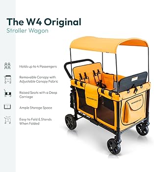 Amazon | WONDERFOLD W4 Original Quad Stroller Wagon Featuring 4