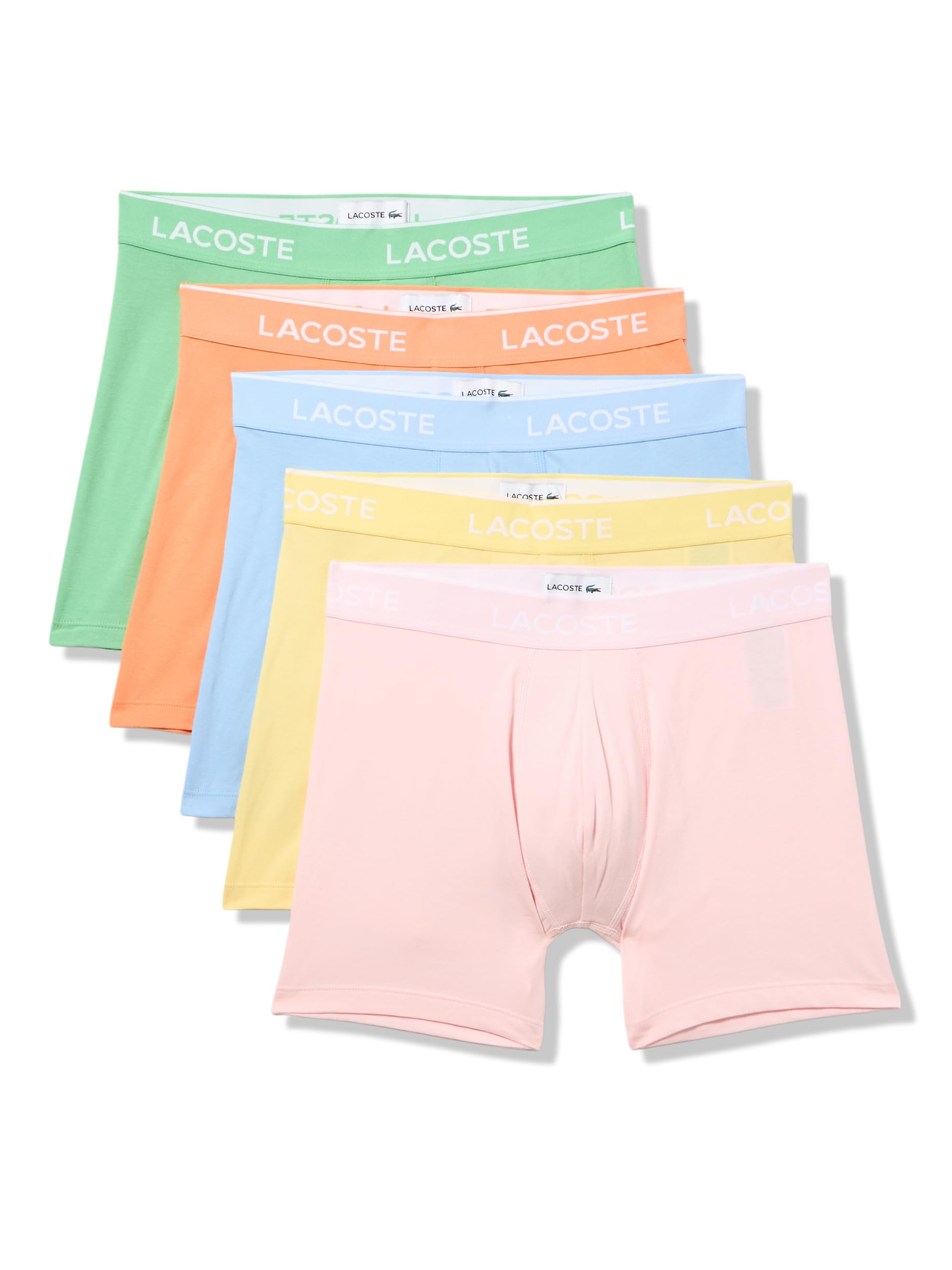 Lacoste mens Cotton Stretch Essentials Boxer Briefs 5-pack Amazon Exclusives