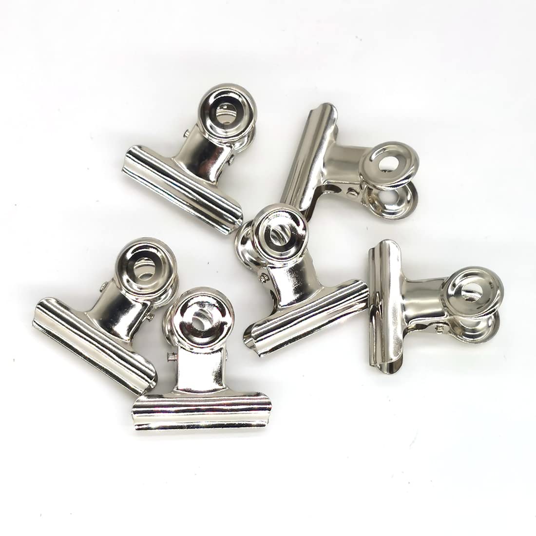Otylzto 48PCS Bulldog Clips Silver 1.25 Inches,Mini Binder Clips,Metal Paper Clips with Transparent Storage Box,Hinge Clips for Crafts - Image 4