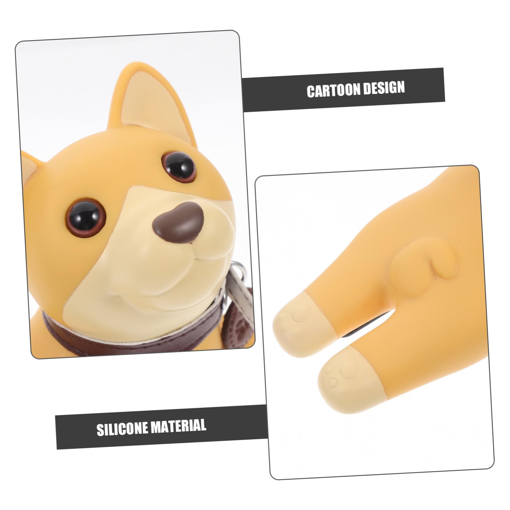 SEWACC Lot De 3 Butées De Porte en Silicone Souple Motif Animal De Dessin Animé À Lépreuve des Enfants Anti-Rayures Protège Les Sols Kaki