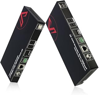 AV Access 100M(328ft) DisplayPort 1.2 KVM Extender (HDBaseT), 4K@30Hz DP KVM Extender, 2-Way RS232 and One Way PoE, 2 Port USB 2.0, DP/Keyboard/Mouse over Cat5e/6a, Auto EDID Management, Zero Latency