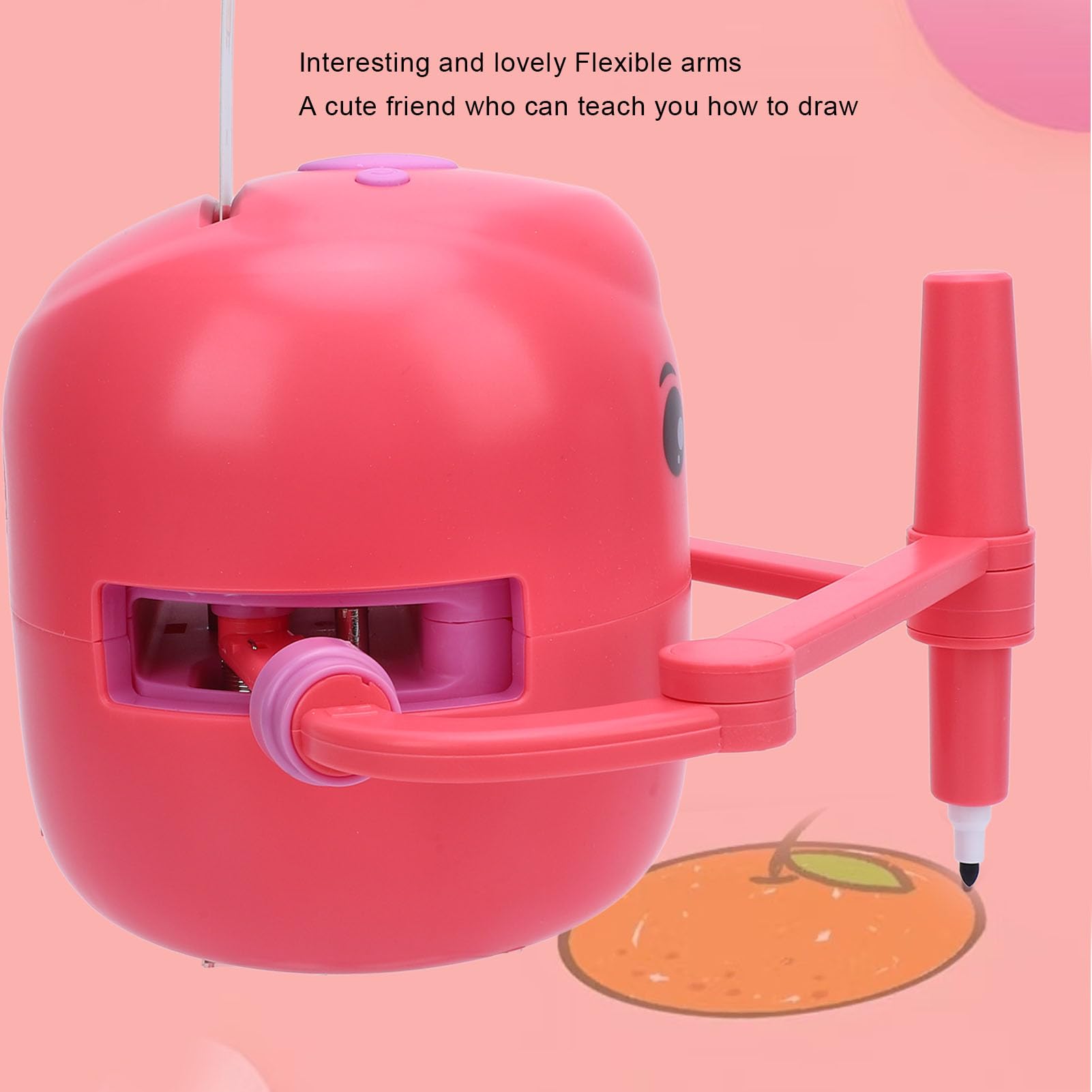Robot da Disegno Interattivo, 252 Schede 2 Penne 2400mAh (PINK)