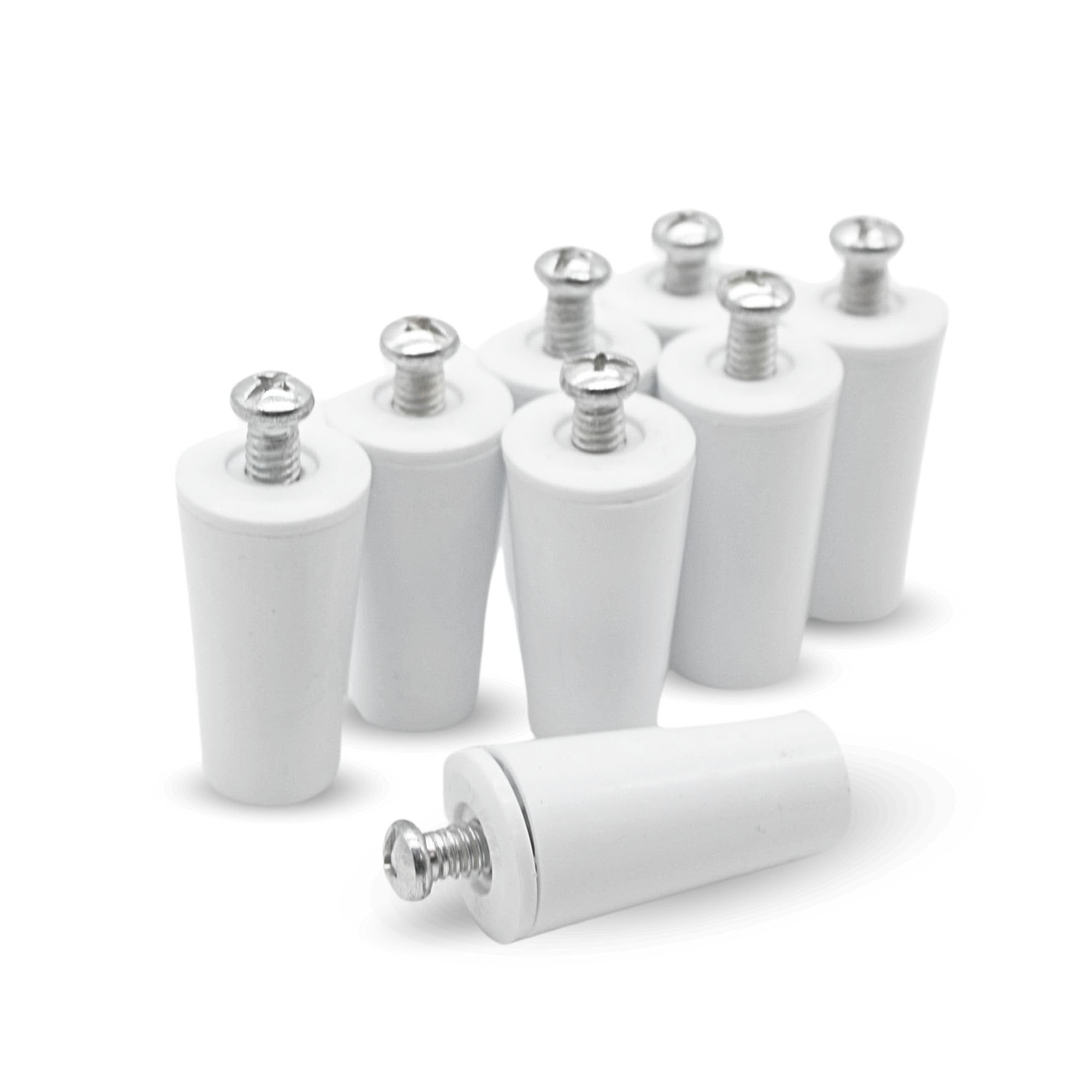 DOJA Barcelona Roller Shutter Stopper - Pack 8 White - PVC 60mm, Plastic Shutter Stoppers, Replacement Roller Blind Stops, Accessories Shutters Buffer Window Blind Stop Buffer Stopper for Rolling