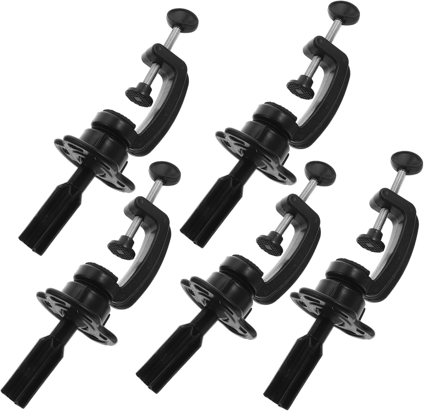 5pcs Wig Head Stands with Stable Clamp Mannequin Head Holders for Hair Styling and Cosmetology Training Salon Use
