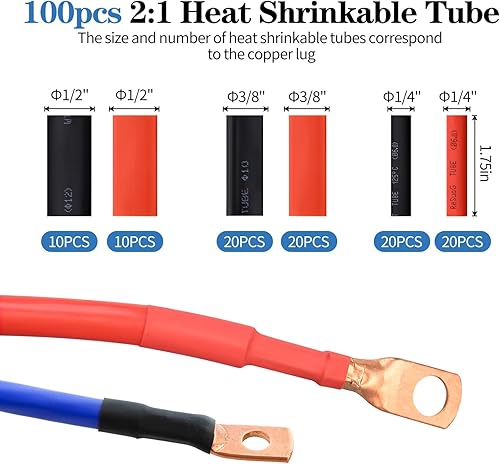 Miniatura 10 de Herramienta de prensado de terminales de cable con 170 lengüetas de alambre de cobre, herramienta de prensado de alambre para crimpadora eléctrica