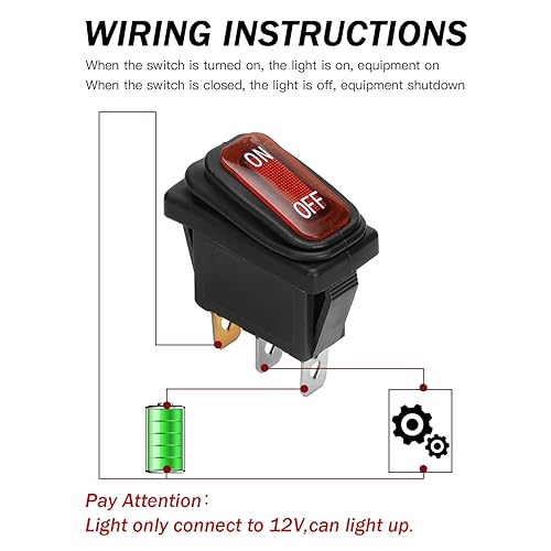 Miniatura 6 de GREHUA Interruptor de encendido y apagado para scooter eléctrico Razor E300 E100 E200 E325 RX200 eSpark Crazy Cart Dune Buggy Dirt Quad 500 Pocket
