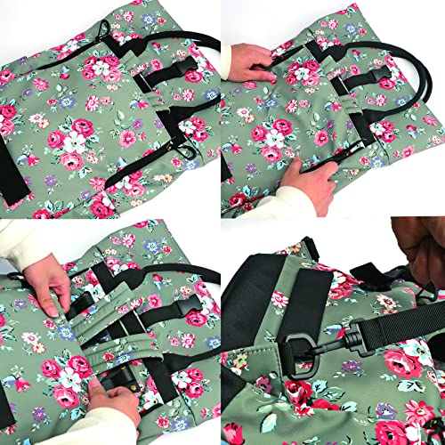 Tourbon Nylon Roll-Top Clip-On Bike Panniers Women's Shoulder Tote Bag (Grey) #TOP3