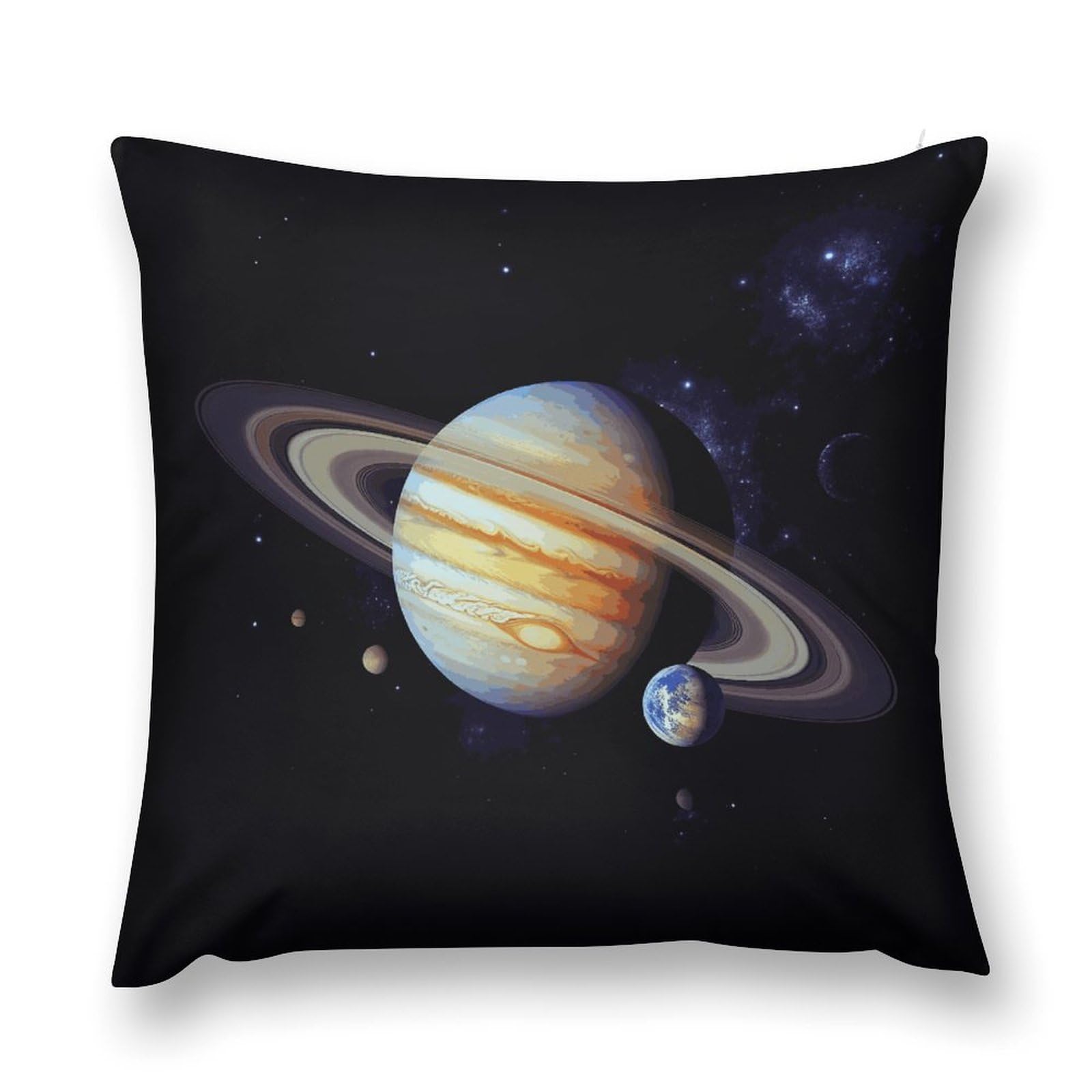 QMKVBSN 12 "x12 Throw Pillow Covers Planet Jupiter Pillow Cover for Sofa Square Pillowcase for Couch Bed Living Room Home Decor Plush Cushion Case