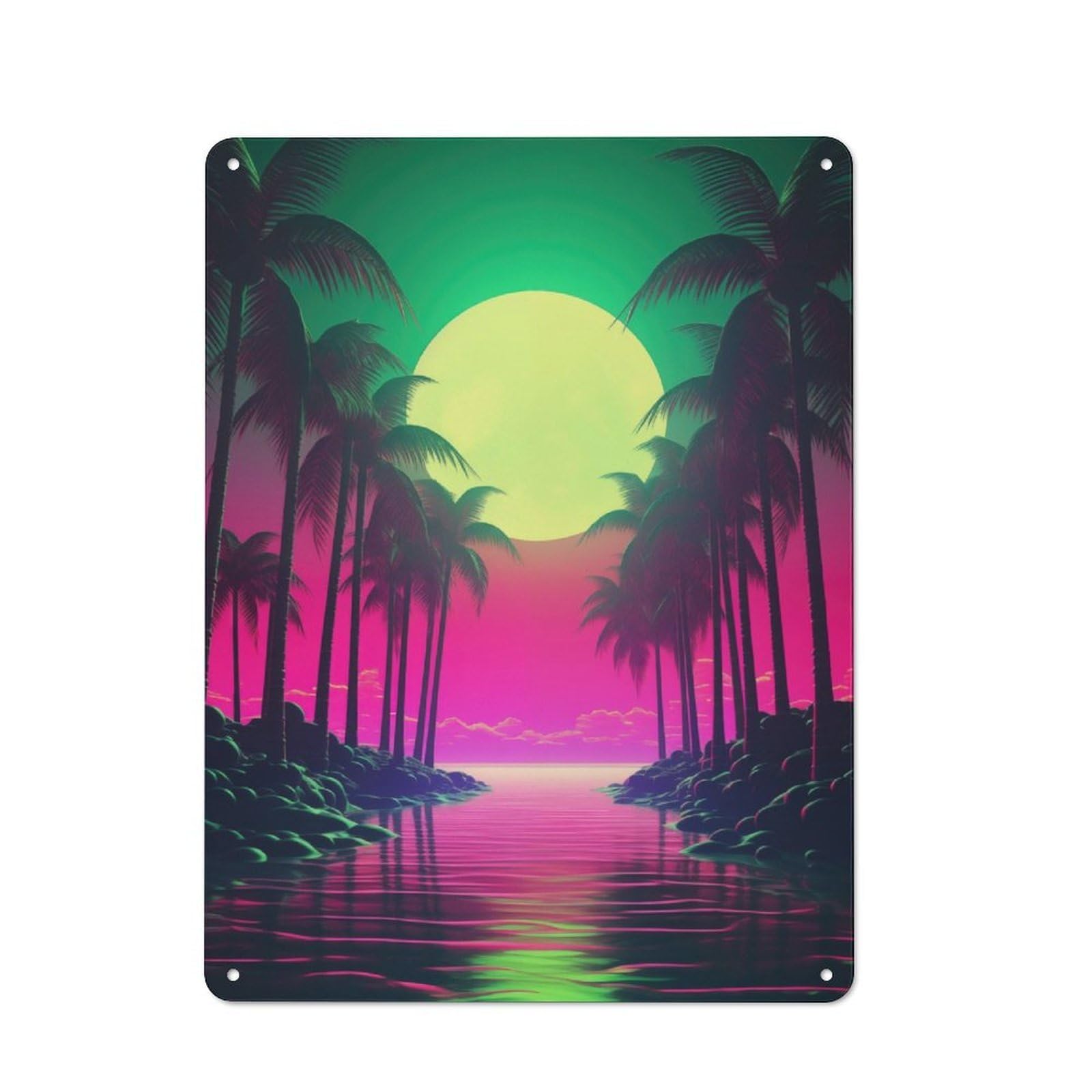 Junmoney Retro Synthwave Chronicles Rustic Metal Sign 40X30cm For Living Room Or Hallway, For Winter Room Styling In Living Room And Hallway