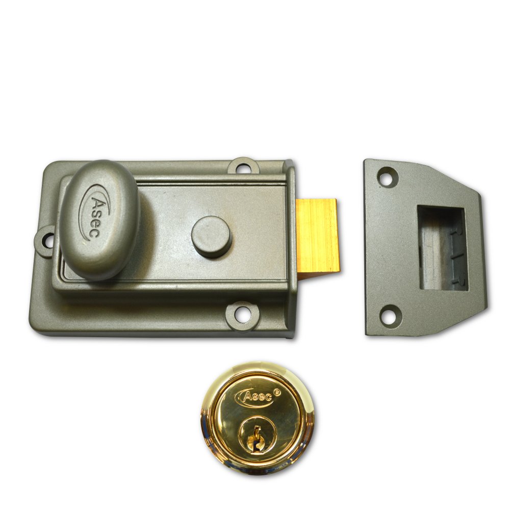 Asec Polished Brass Traditional Non-Deadlocking Nightlatch