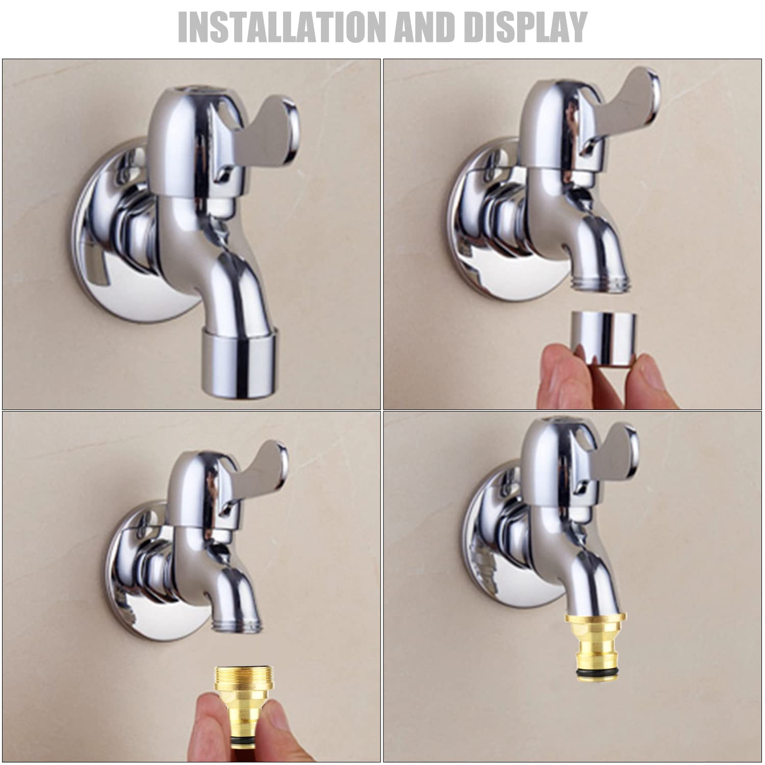 DECARETA 10 Pz Raccordi Tubo Acqua Giardino, 6 Tubi Con Attacco Rapido - Foto 7