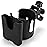 Accmor 2-in-1 Walker Cup Holder with Phone Holder, Wheelchair Cup Holder, Rollator Cup Holder, Cup Phone Holder for Walker, Wheelchair, Rollator, Mobility Scooter
