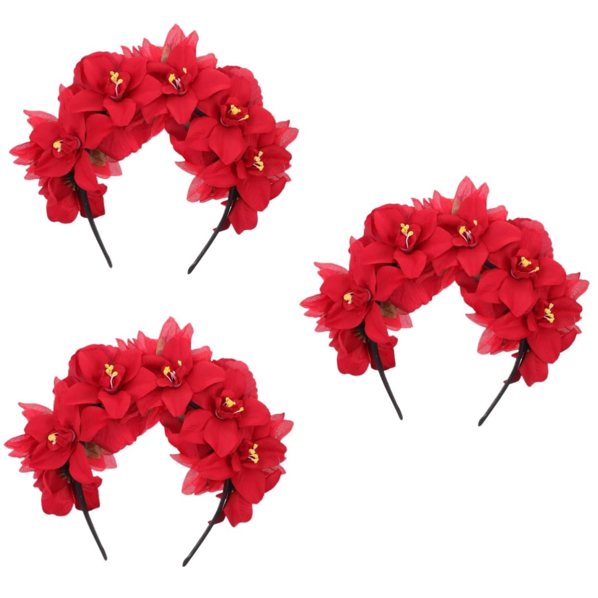 FRCOLOR Diadema De Flores De 3 Piezas Para Mujer Con Peonías Simuladas Accesorio Destacado Para Eventos.