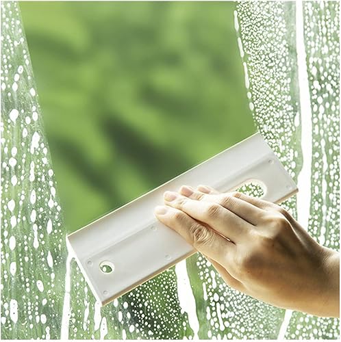 Miniatura 9 de Escobilla de silicona blanca con agujero para colgar, hoja de agua para limpiar encimeras de cocina, fregadero, espejos de ducha de baño, rascador