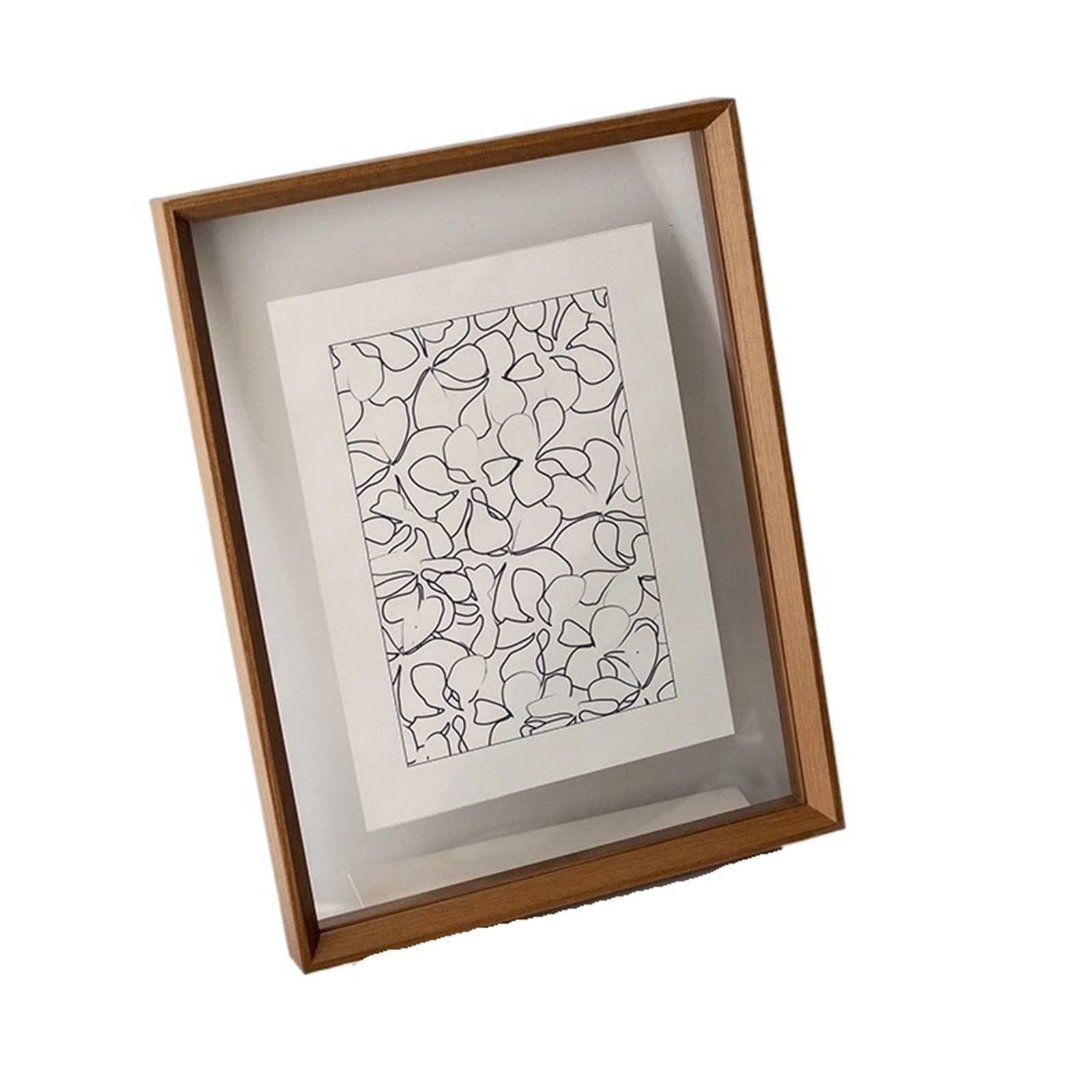 DAJGRHE Photo Frame Double-sided Transparent Photo Frame Desktop Display Table(Humu color,15.2X20.3CM)