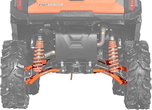 SuperATV Brazos A de desplazamiento trasero arqueados resistentes para Polaris General 1000 / General 4 2016+ | Ajuste de curvatura completo | El