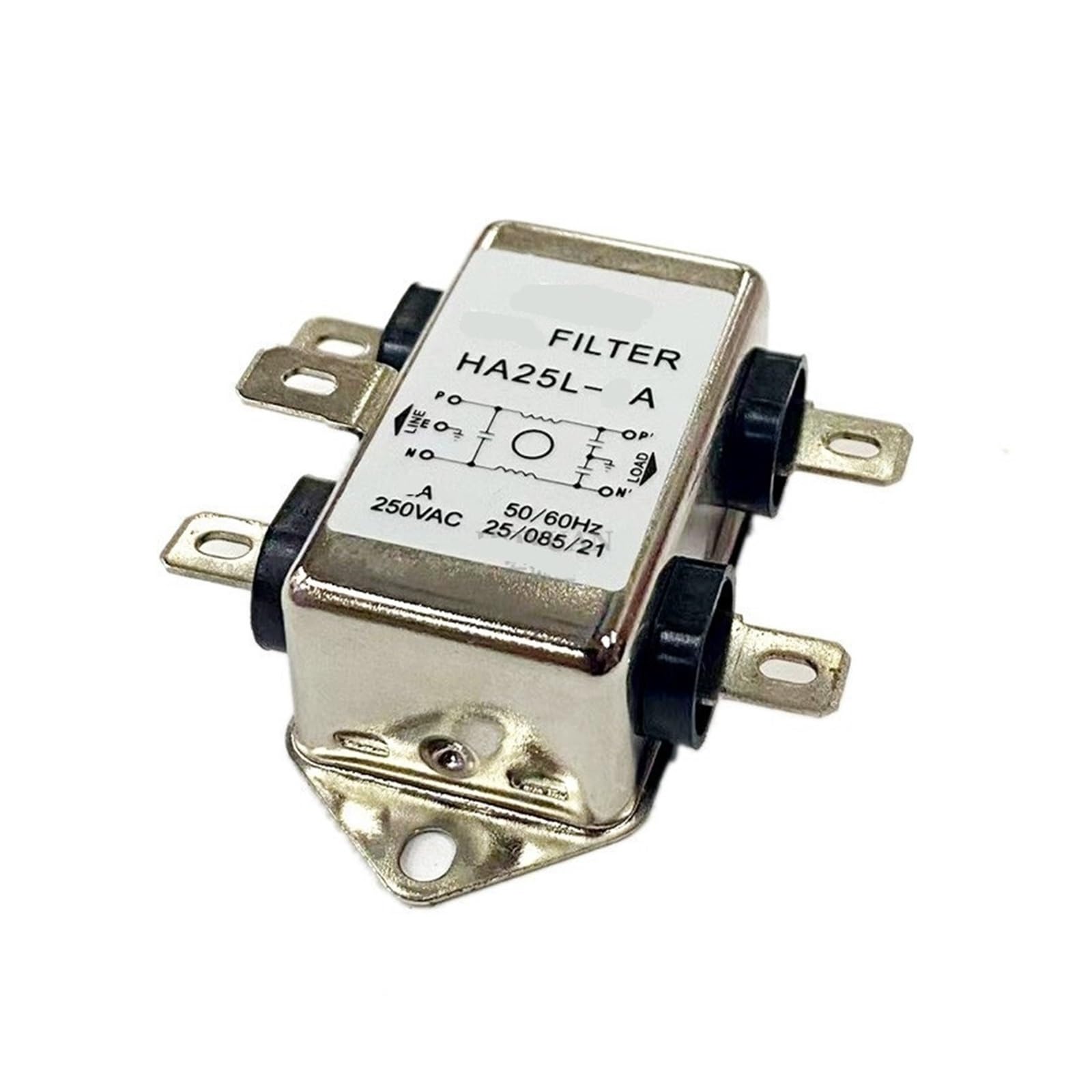 WBBAYDRFR Single-Phase Power Filter 220v AC HA32L-20A Purifier Anti-Interference Noise Reduction 6A 10A(HA35M-20A)