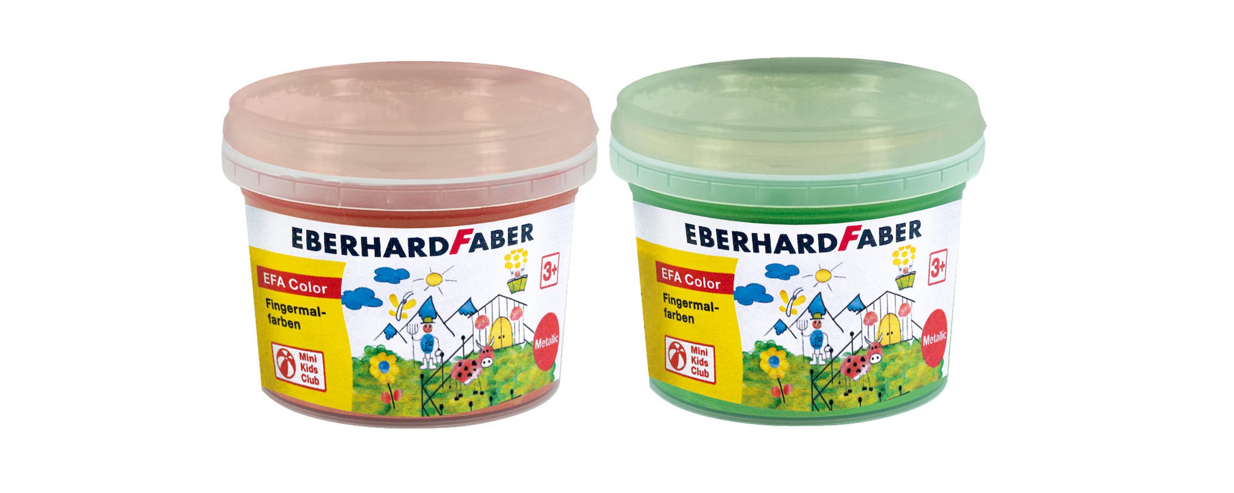 Eberhard Faber EFA Colour 578802 Finger Paints, 4 Metallic Colours with 100 ml Each, 100 ml (Pack of 4) - Image 2