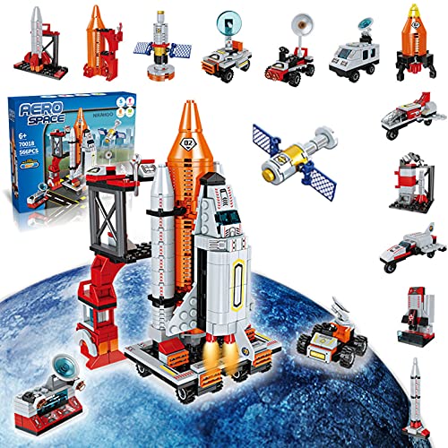 NIKAHOO Space Shuttle Toys Rocket Building Set Toys for Kids STEM Educational Learning Building Kits for Kids Boys Girls Birthday Gift Age 6+