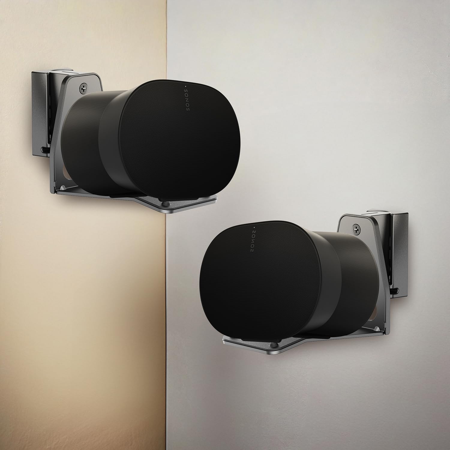 Supporti Da Parete Per Sonos Era 300 (2 Pezzi) | Girevoli E Inclinabili In Metallo | Staffe Robuste Con Sistema Click&Lock