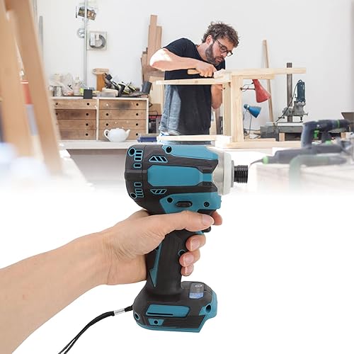 Miniatura 7 de Juego de herramientas de perforación de impacto sin escobillas de iones de litio sin escobillas ABS con luces LED para construcción de carpintería