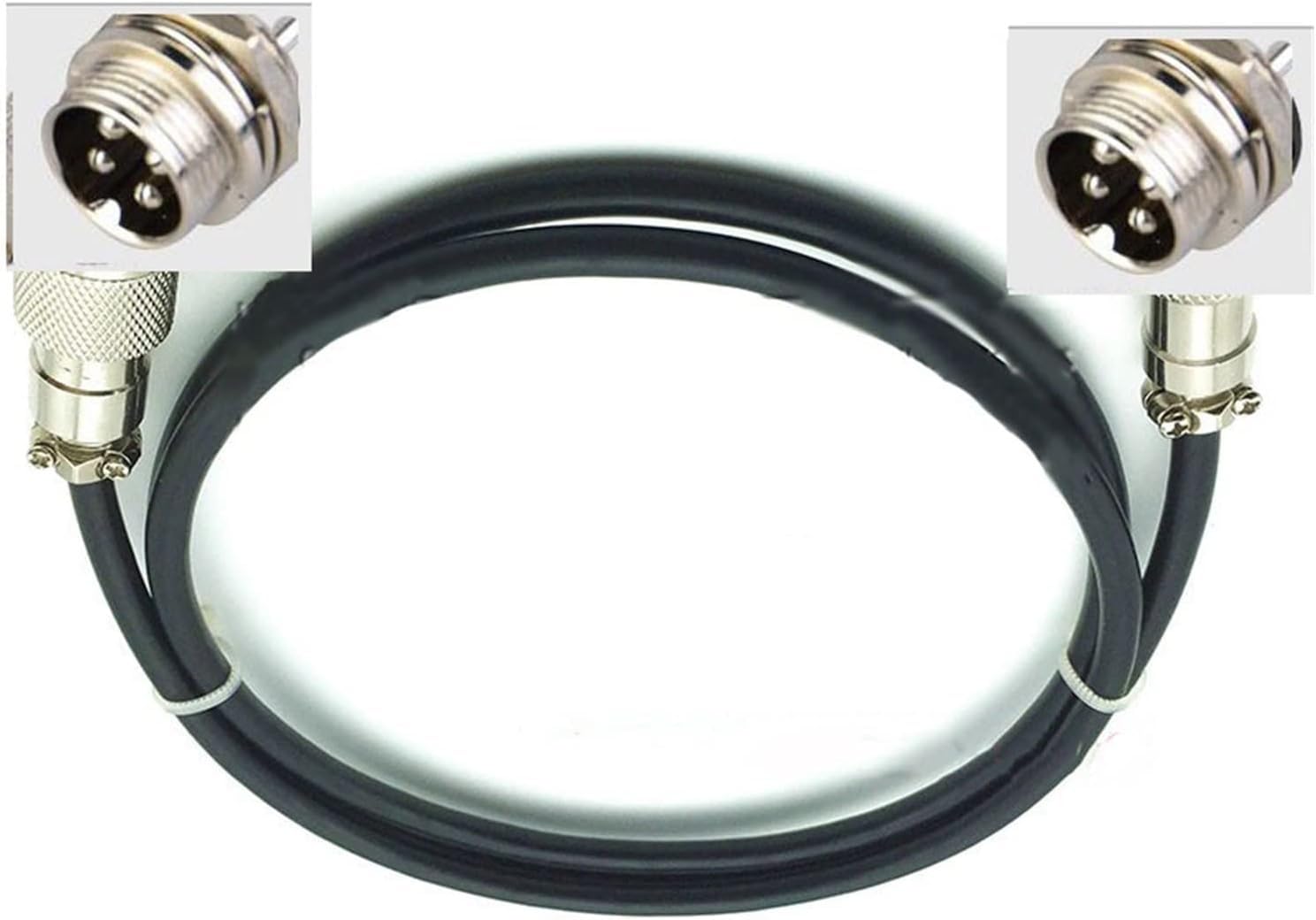 Câble aviation GX16 4 pin mâle de 2m pour liaisons de haute précision en aviation d'affaires