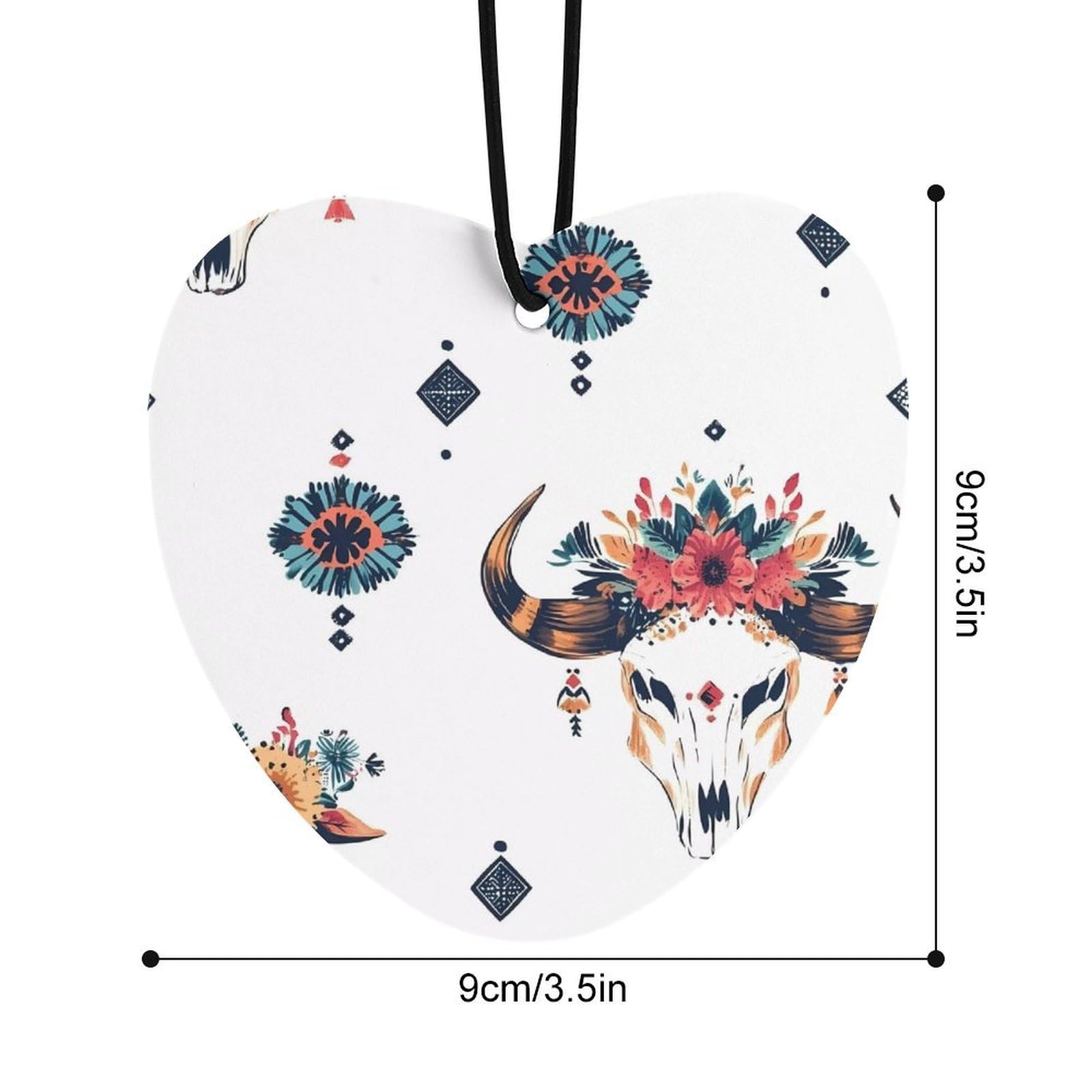 Bulls Skull Car Air Freshener Hanging Aromatherapy Tablets for Car Accessories Love form