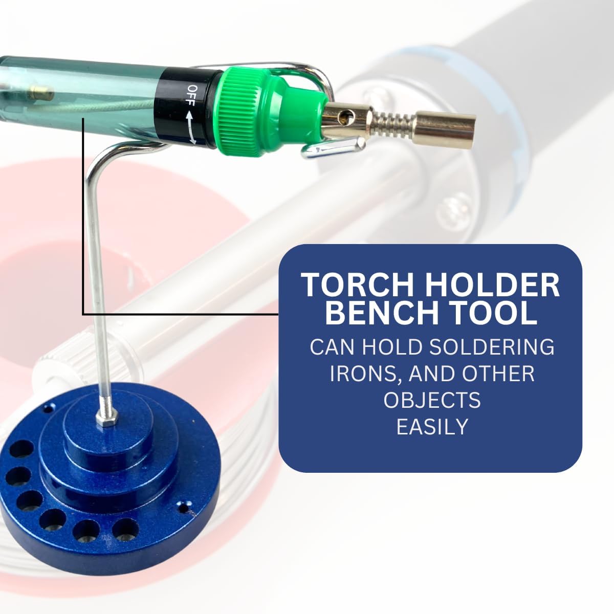 Solid Metal Soldering Iron Stand | 3" (7.6 cm) Heavy Weight Base | Safety Cradle Design | Ideal for Electronics & Jewelry