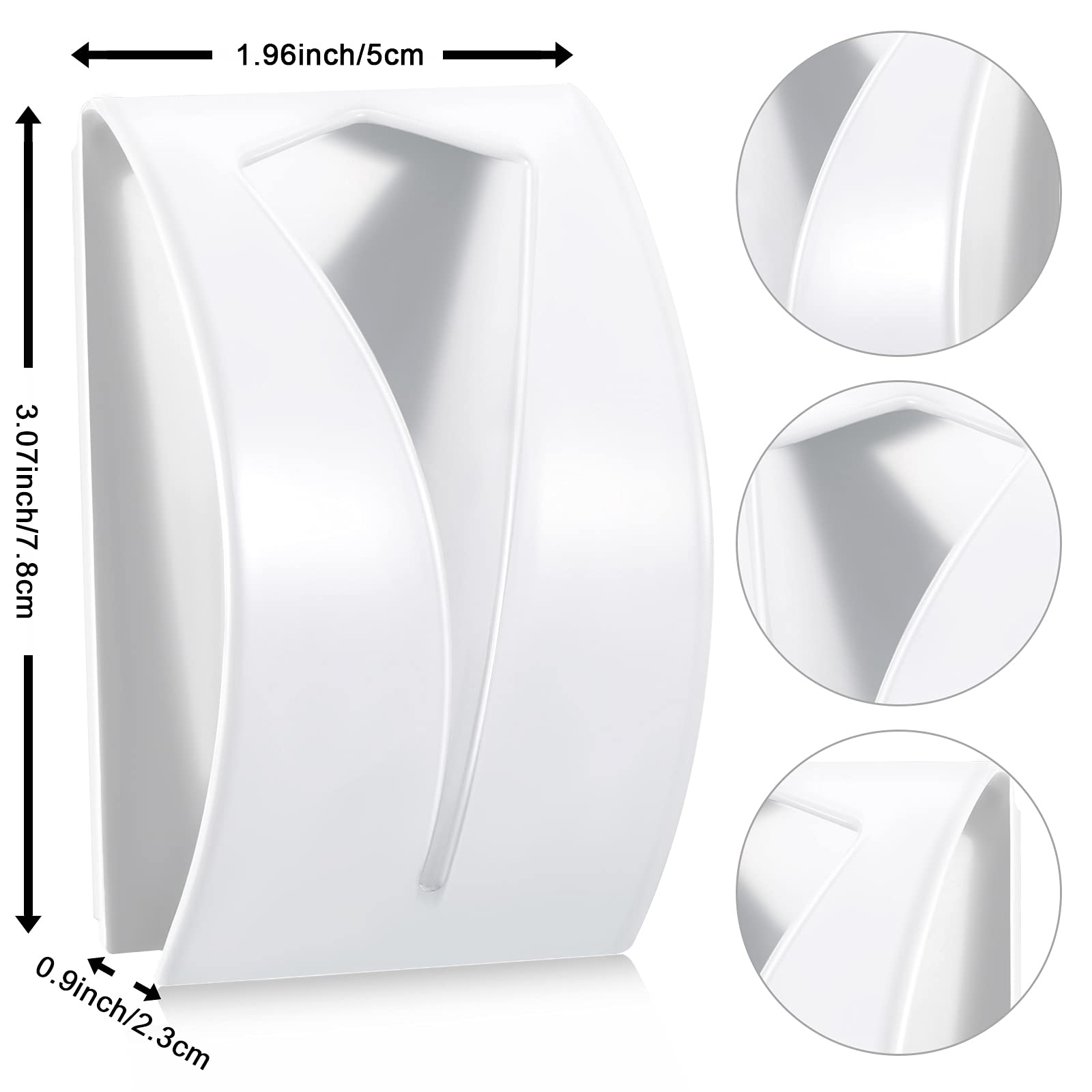 Boao 4 Pcs Self Adhesive Towel Hook Holder Grabber Stainless -6 Boao 4 Pcs Self Adhesive Towel Hook Holder Grabber Stainless -6