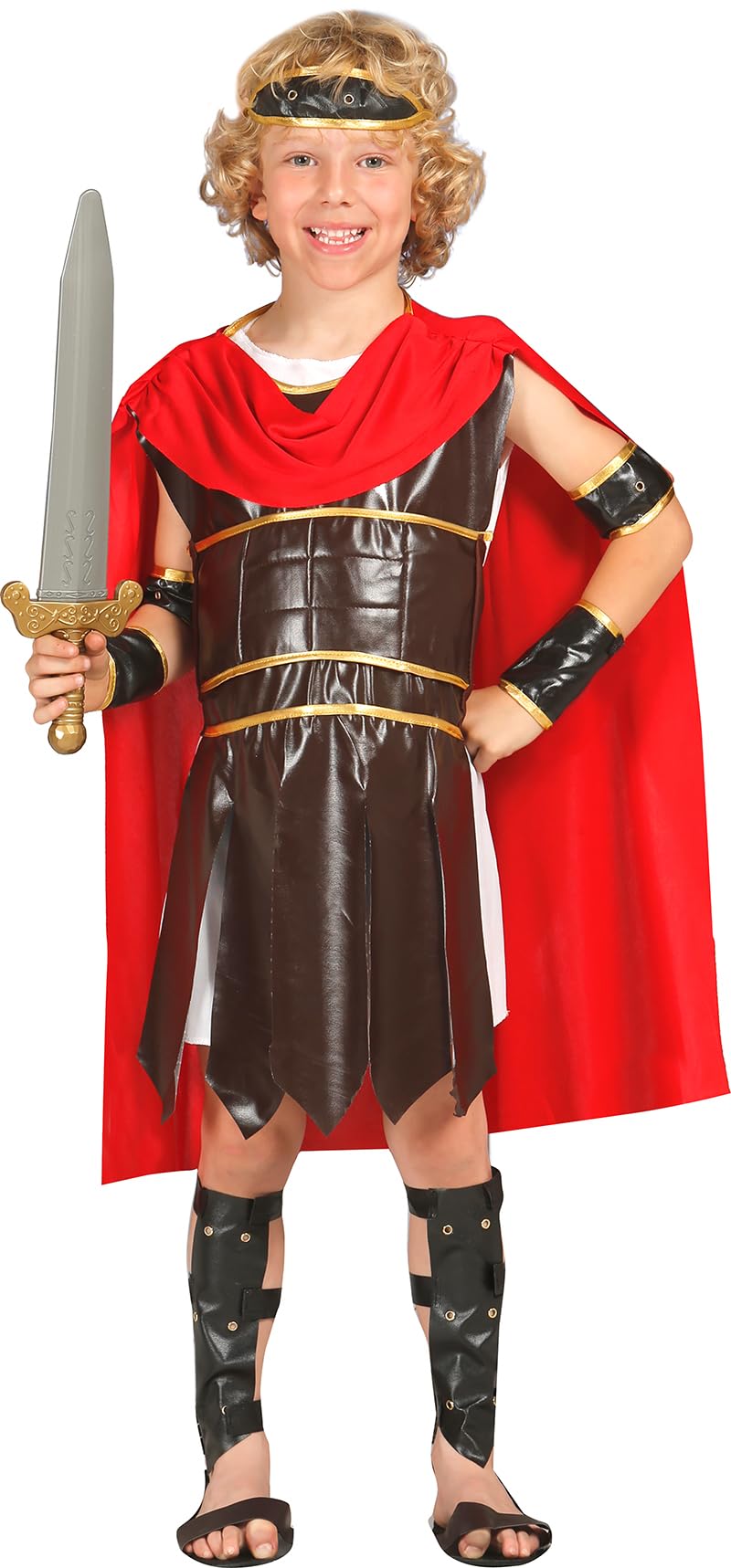 Déguisement Enfant Guerrier Tenue de La Mythologie Grecque et Romaine Antique Costume d'Halloween