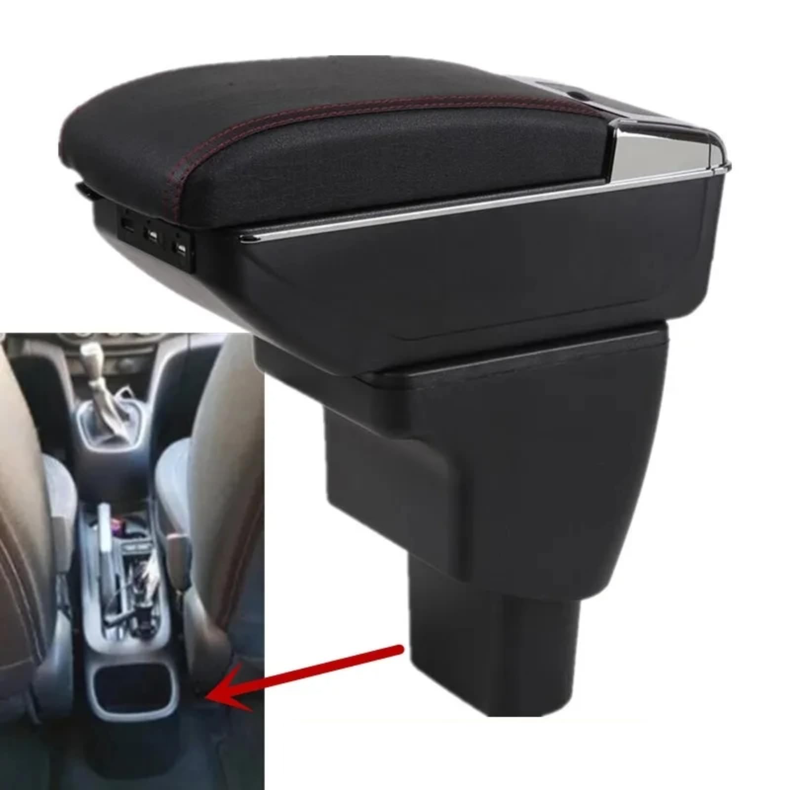 Dla Hyundai Dla Grand HB20 Dla i10 Podłokietnik ze schowkiem Centralny schowek Wyposażenie wnętrza z ładowaniem USB Akcesoria samochodowe