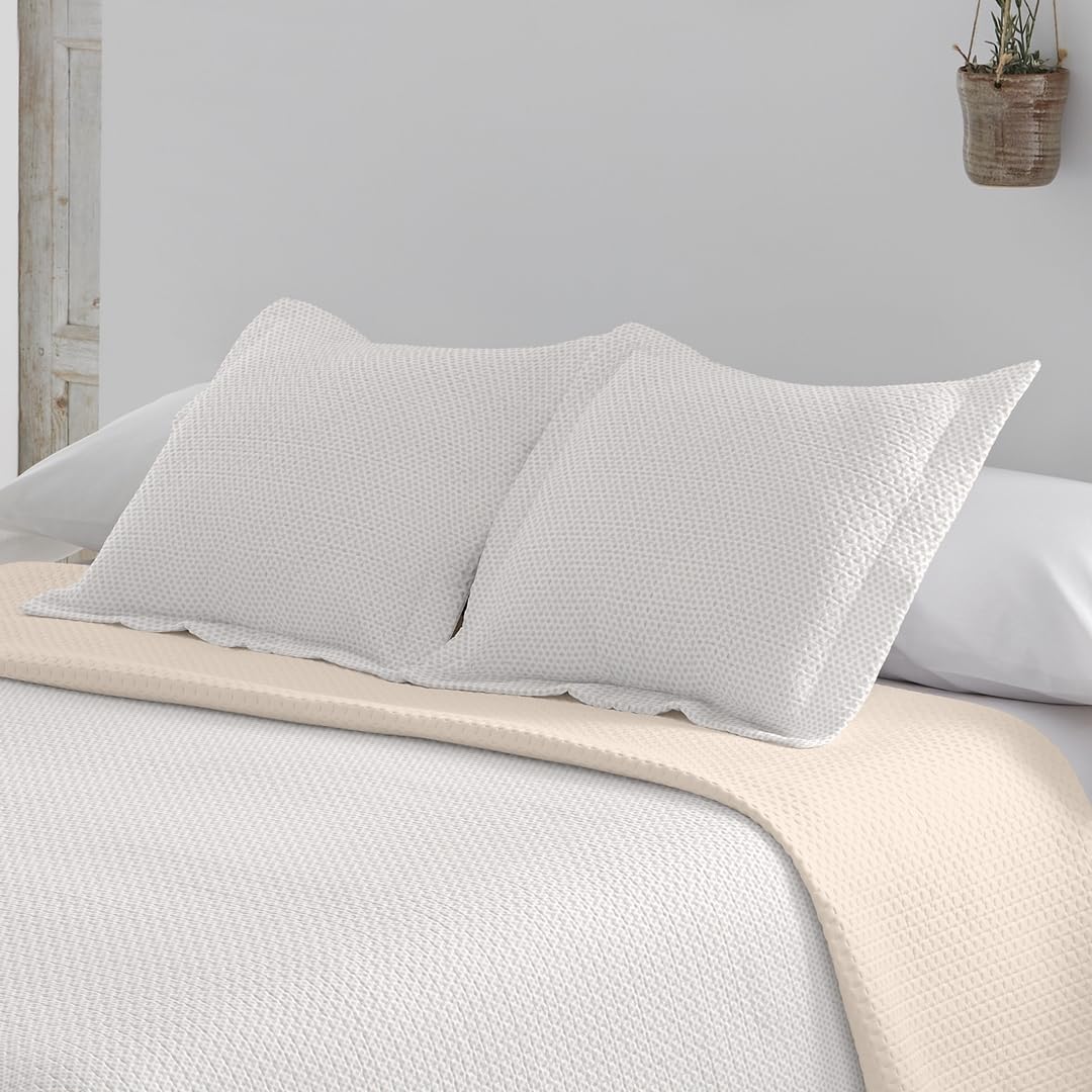 Copriletto Plissettato Elegante - Misura 140x200x35cm In Microfibra Bianca | Stile Europeo Con Plateau - Foto 7