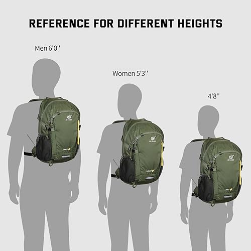 Miniatura 7 de SKYSPER Mochila de senderismo pequeña, mochila de viaje ligera de 20 litros, mochila de senderismo impermeable para mujeres y hombres