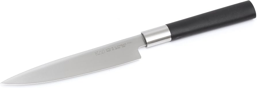 Coltello Yanagiba KAI Wasabi Black 15,5 Cm – Acciaio Inox Giapponese, Per Sushi E Sashimi, Made In Japan