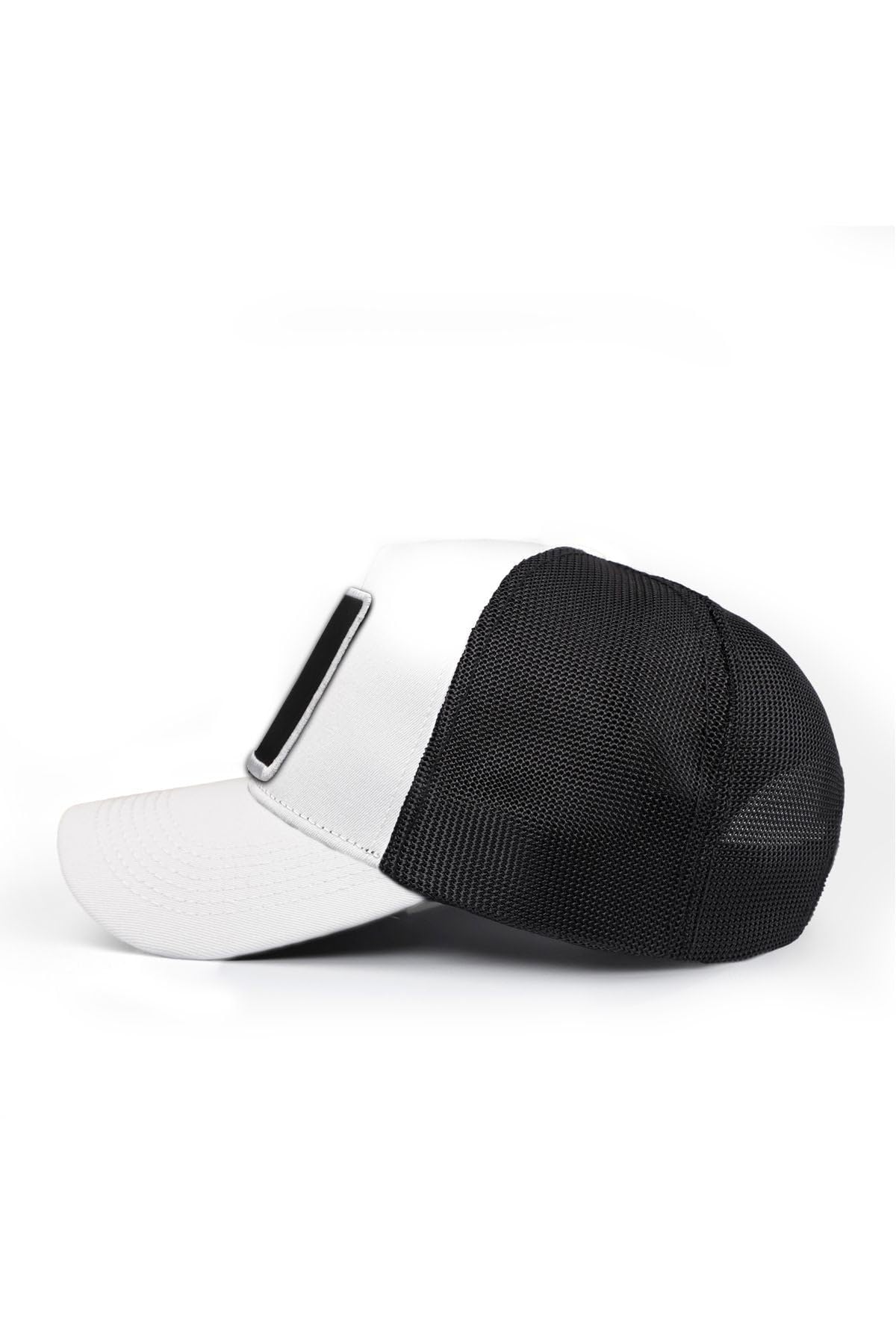 Gorra de Trucker Premium Blanco - Negro con Parche Pantera Sombra