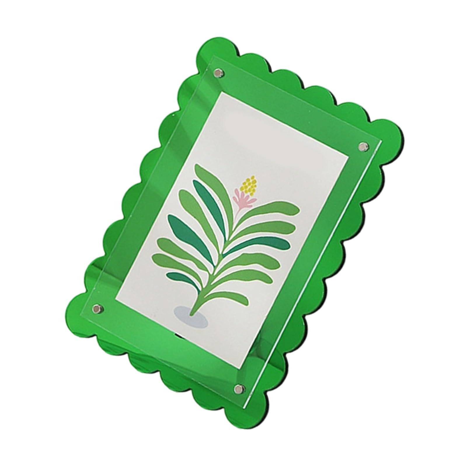 Whoasyst Waves Shape Photo Frames Desktop Displays Acrylic Picture Frames Clear Picture Frame Holder for Home Decors Desktop Decorations