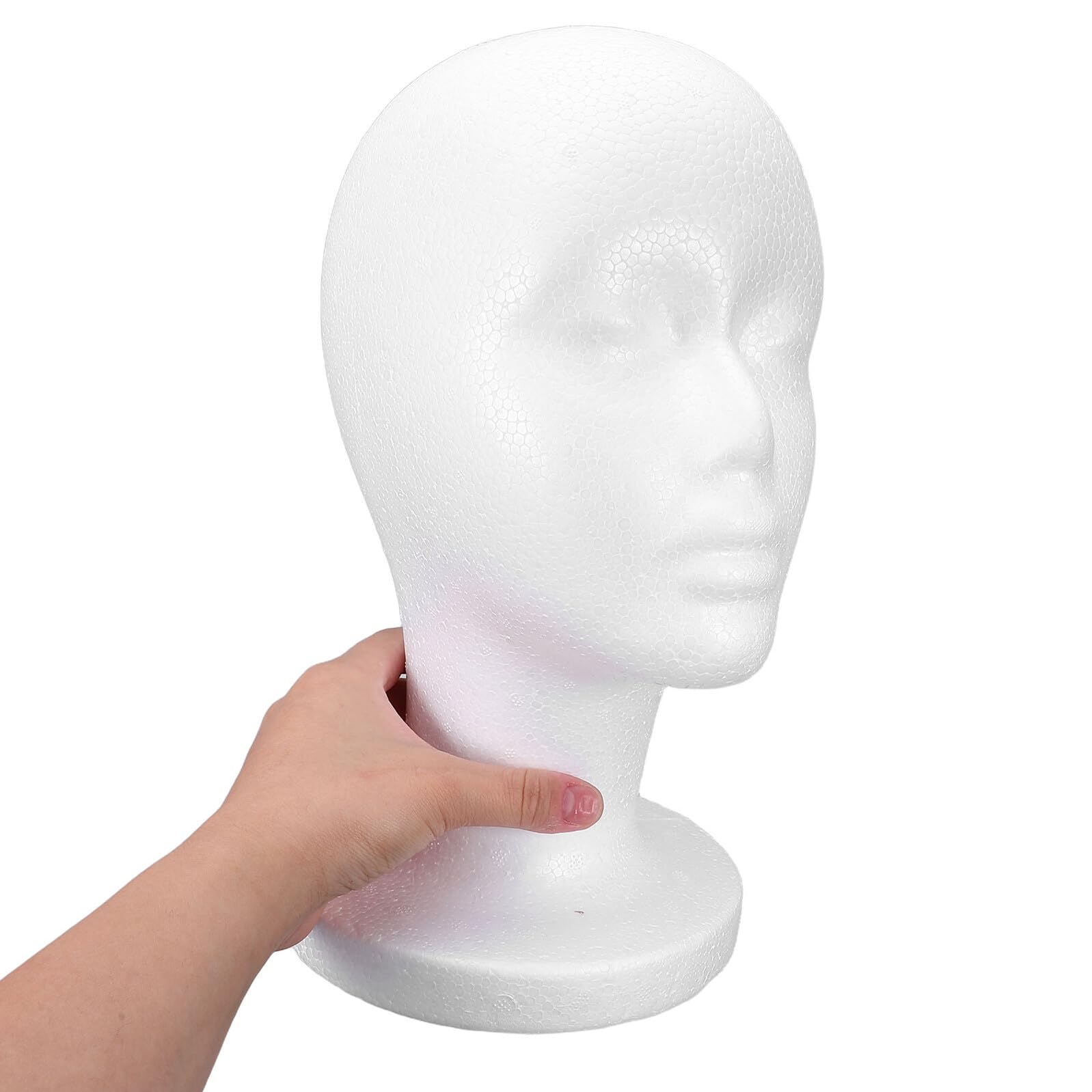 2piezas Soporte para Cabeza de Peluca de Espuma Unidades Soporte para Pelucas y Sombreros para Exponer Accesorios de Halloween y Fiestas