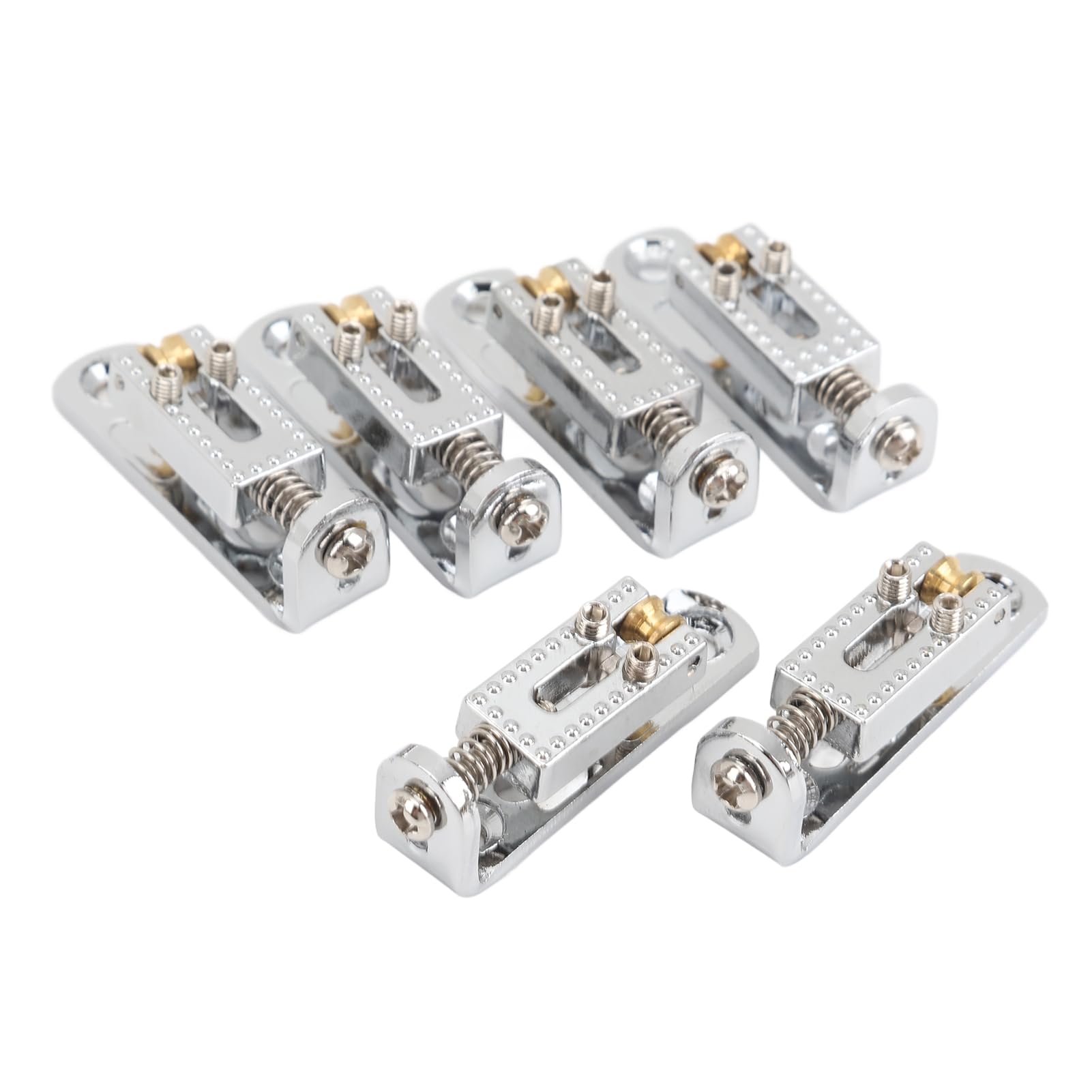 Guitar Bridge Saddle Metal Altezza Regolabile Electric Roller Roller Bridge 7 String per Banjo per la Scatola dei Sigari (Argento)