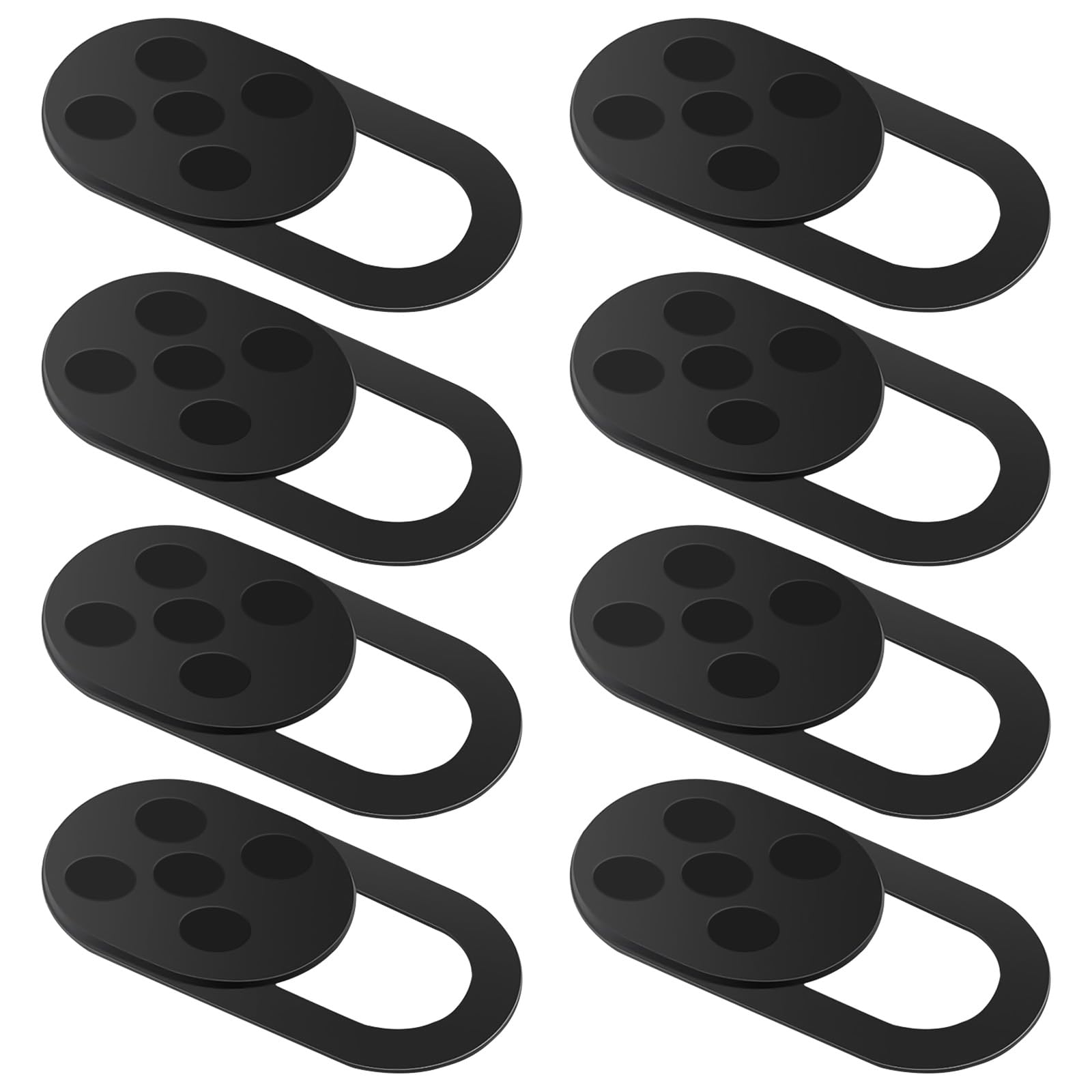 8 pezzi Webcam Cover, Ultra-Sottile Metallo Copri Webcam, Copertura Camera Slider, Sottile per Laptop, PC, Computer Portatile, Smart Phone - Nero