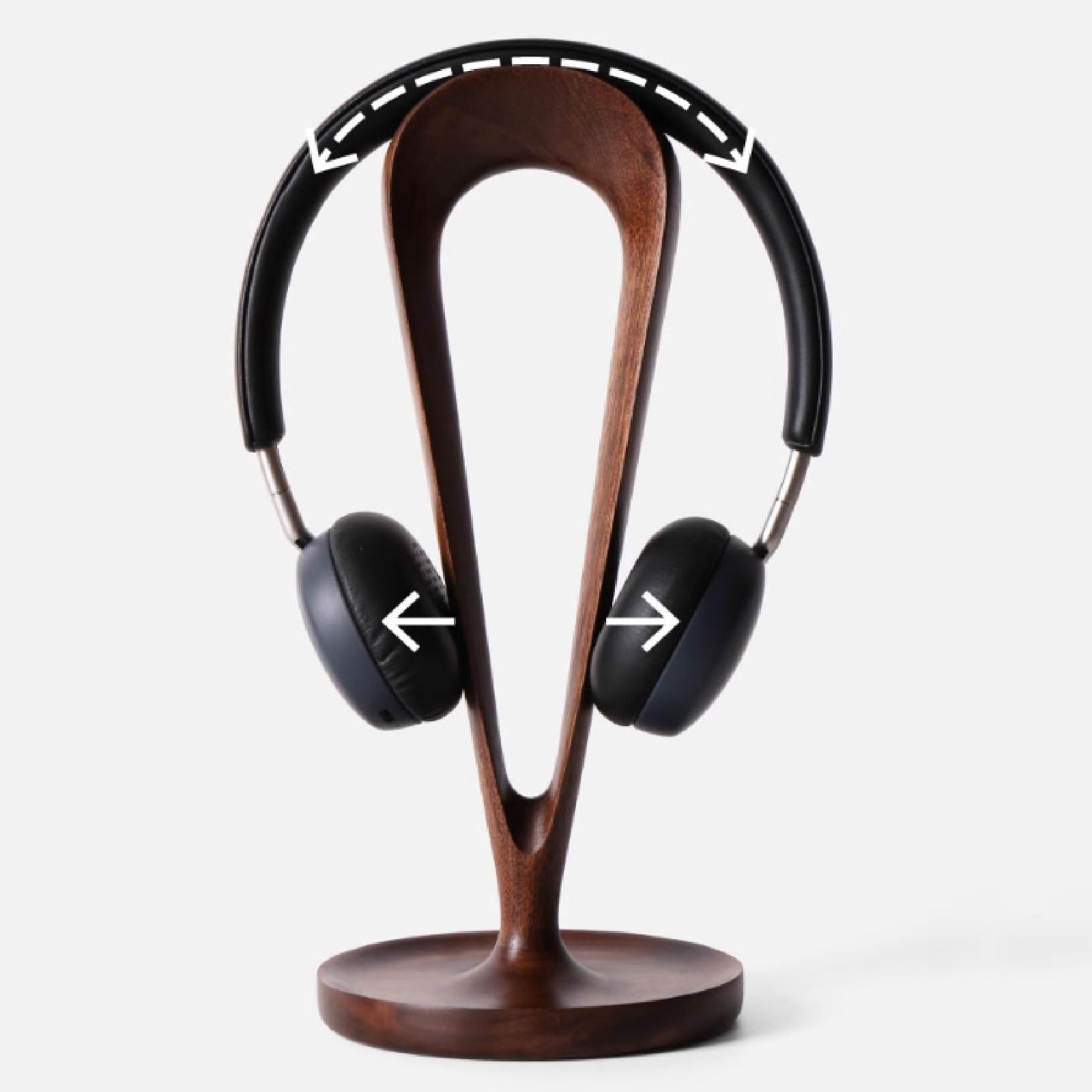 TOMRAIN Supporto per Cuffie/Supporto per Cuffie Supporto per Cuffie da Tavolo in Legno massello Supporto per Cuffie in Grana di Noce Rack di stoccaggio per Cuffie Creativo