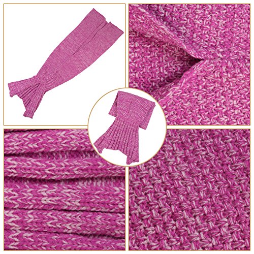 Mermaid Tale Coperta bambini, maglieria di lana