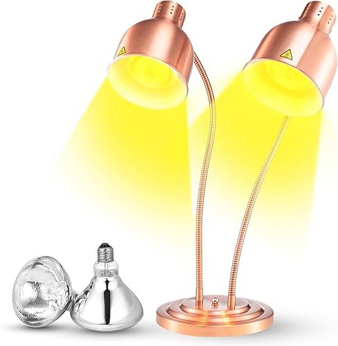 VIHOSE Lámpara de calor de alimentos, lámpara de conservación de calor de alimentos, luz calentadora de alimentos comercial, lámpara de calor