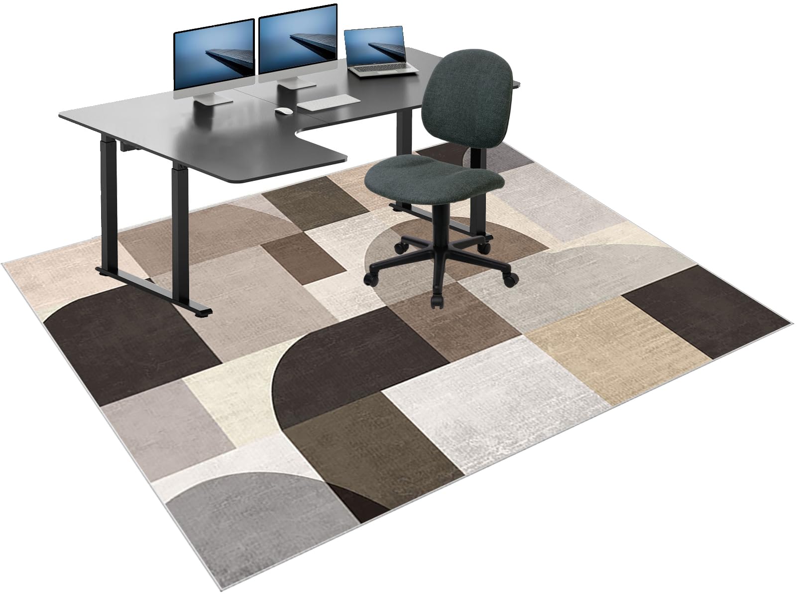 Tapis de protection de sol pour chaise de bureau 140x180 cm antidérapant et multi-usages
