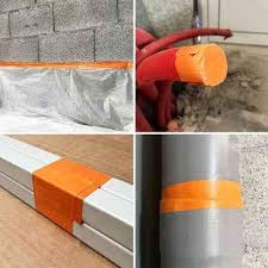 Scotchs Orange de Chantier (PVC) | 6 Rouleaux Ruban Adhésif (0,50 cm X 33 m) | Travaux et Chantiers | Toutes Surfaces | Bricolage - Etanchéité - Isolement - Protection | Ultra résistant 140 µ